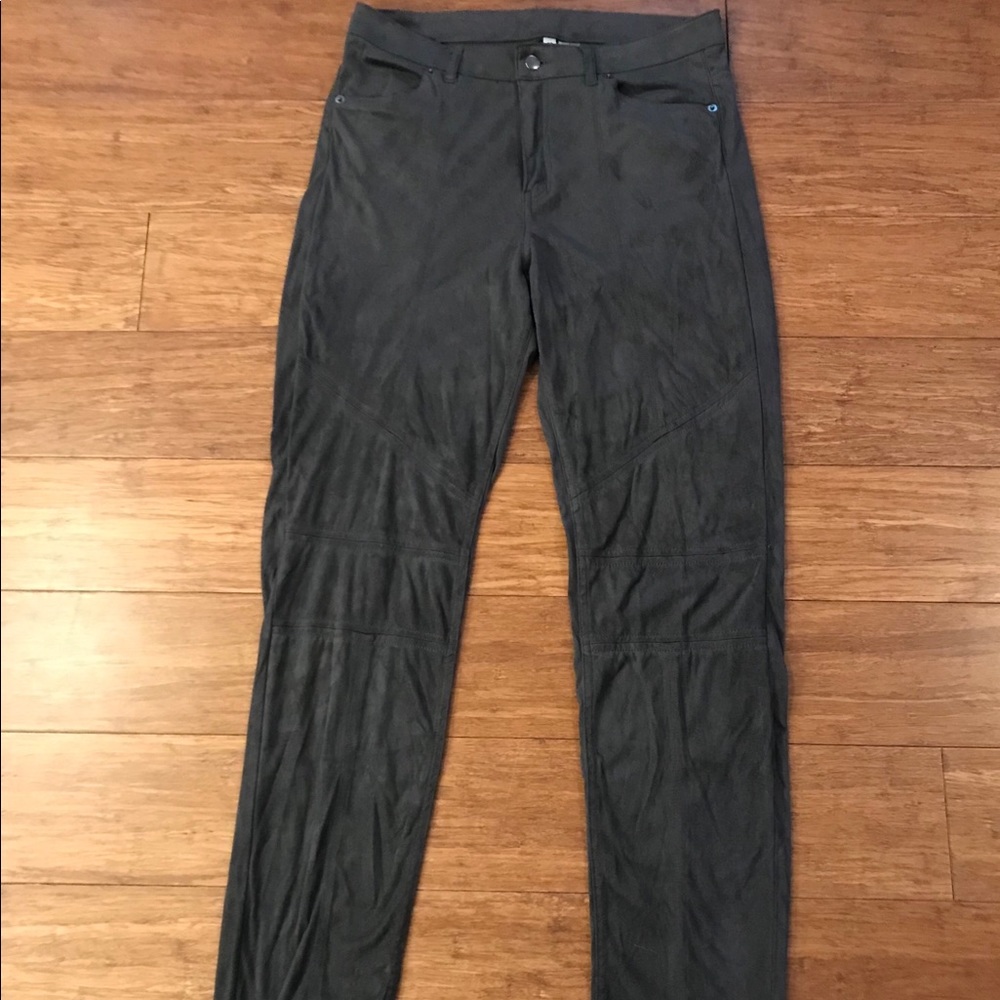Suede like dark gray pants